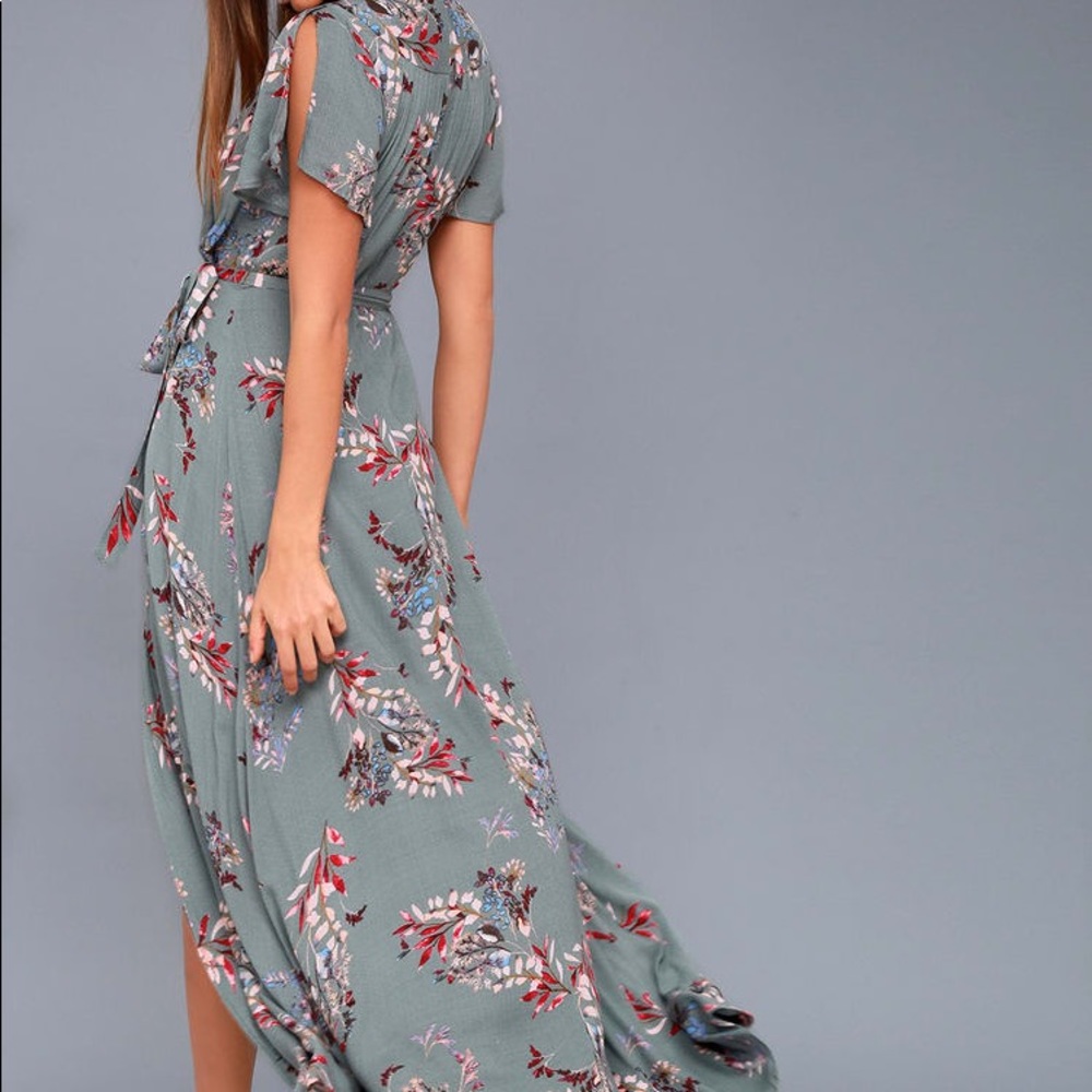 Lulus floral wrap maxi dress